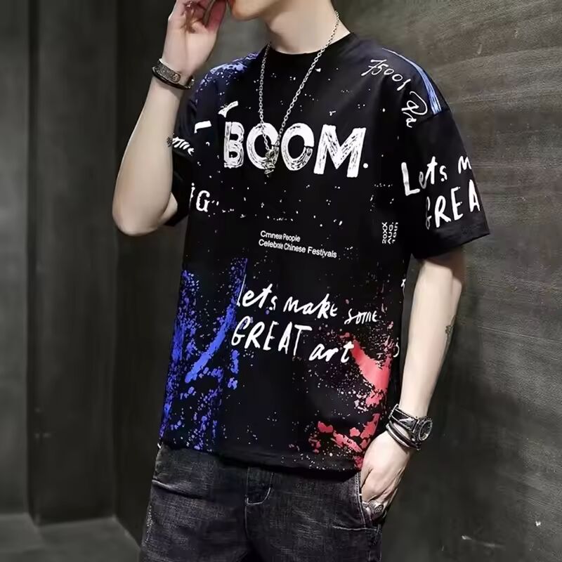 Summer Men's T Shirts Harajuku Fashion Japan Printing Short Sleeve Tops Tee Men Casual Men Clothing Streetwear Trend T Shirt Men